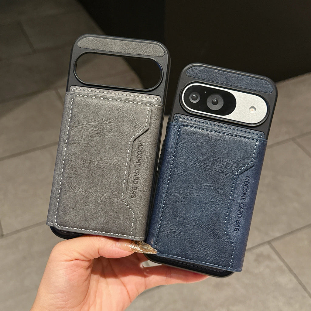 2 in 1 Magnetic Leather Wireless Charging Wallet Phone Case For Google Pixel 10 9 Pro XL 10 9 Pro 9A 8 for Magsafe Holder Cover