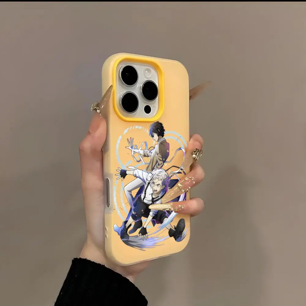 Bungo Stray Dogs Phone Case 2-in-1 Detachable for iPhone 17-12 Clear Case Multi-Color Card Holder Soft TPU Shockproof