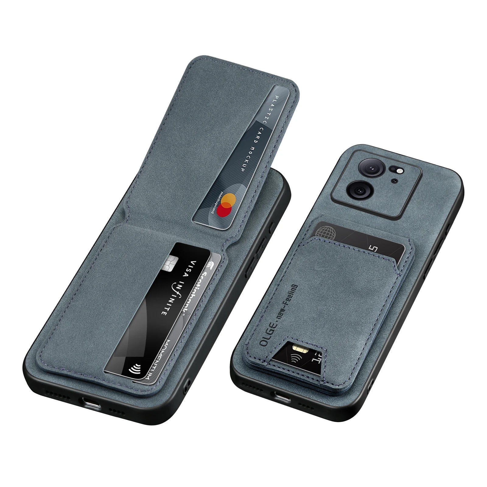 Phone Case For Xiaomi 13T 11T Pro Solid Color Leather Wallet Card Slot Bracket