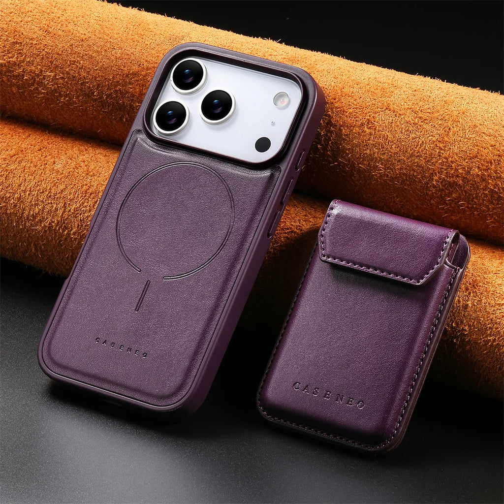 Detachable Magnetic 2 in 1 Leather Pocket Phone Case for IPhone 16E 17 16 15 Plus 14 13 Pro Max Wallet Card Slots Holder Cover