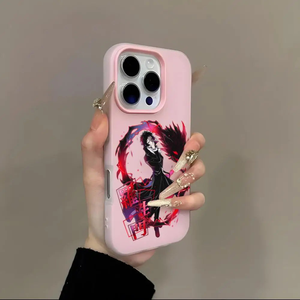 Bungo Stray Dogs Phone Case 2-in-1 Detachable for iPhone 17-13 Clear Case Multi-Color Card Holder Soft TPU Shockproof