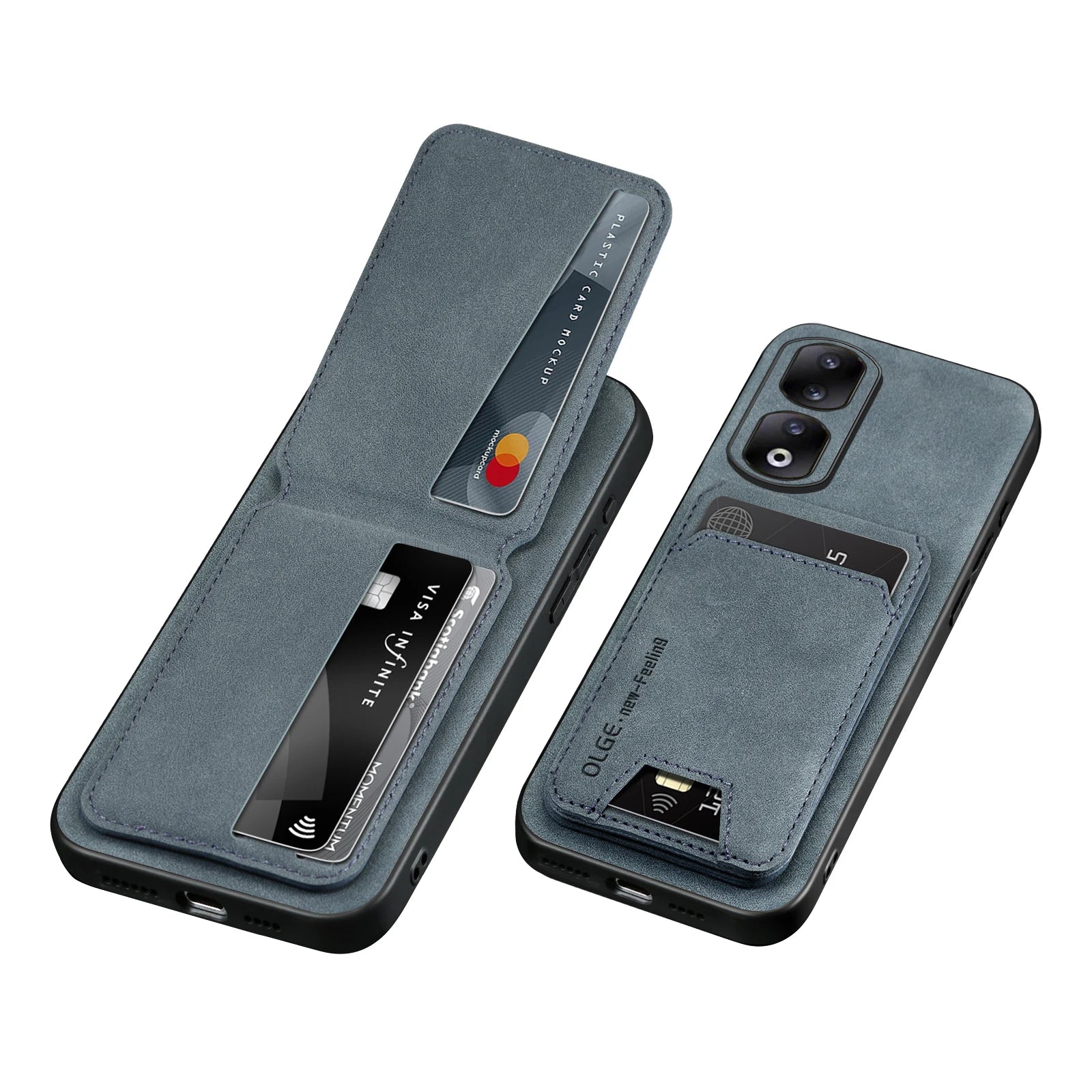 Phone Case For Honor 100 Pro 90 80 70 60 SE Solid Color Leather Wallet Card Slot Bracket