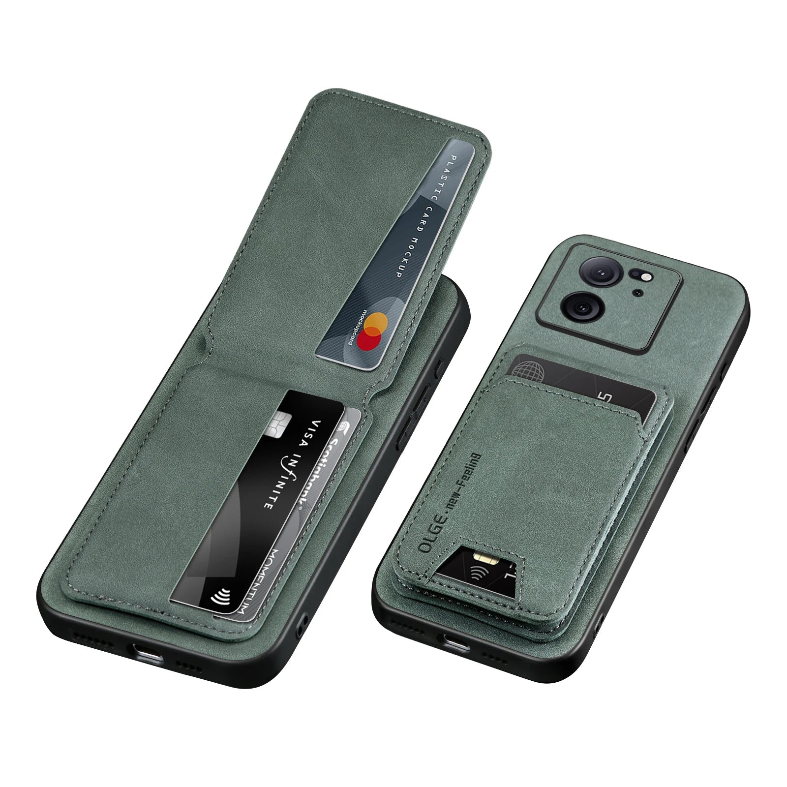 Phone Case For Xiaomi 13T 11T Pro Solid Color Leather Wallet Card Slot Bracket