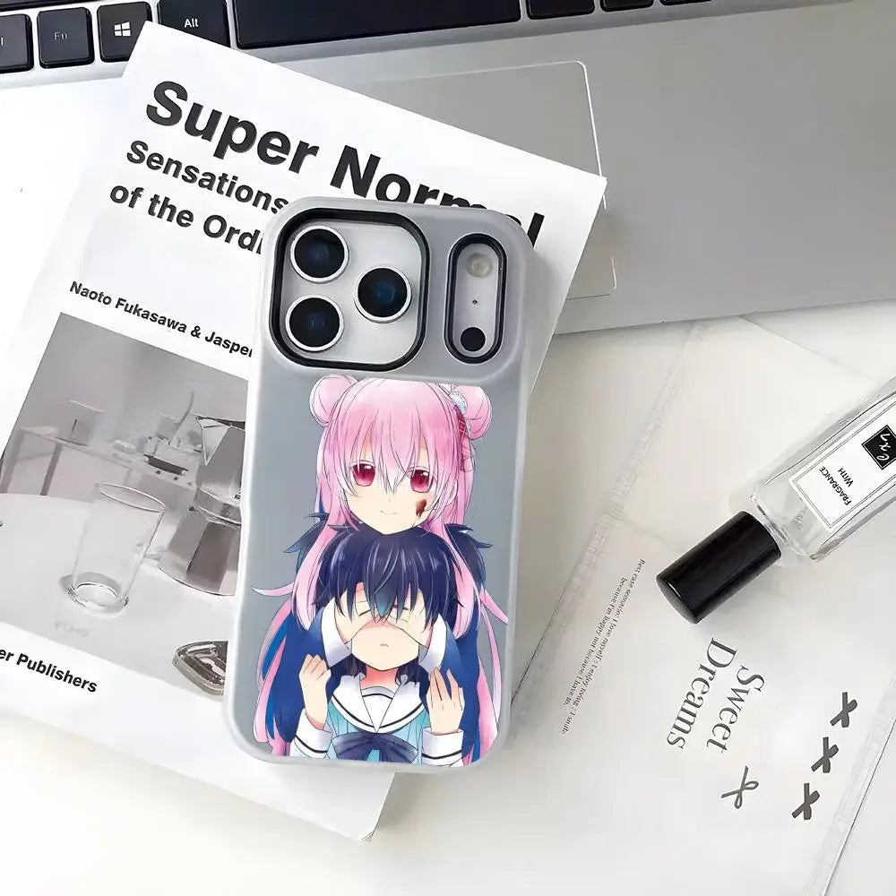 Happy Sugar Life anime Phone Case 2-in-1 Detachable for iPhone 17-13 Clear Case Multi-Color Card Holder Soft TPU Shockproof