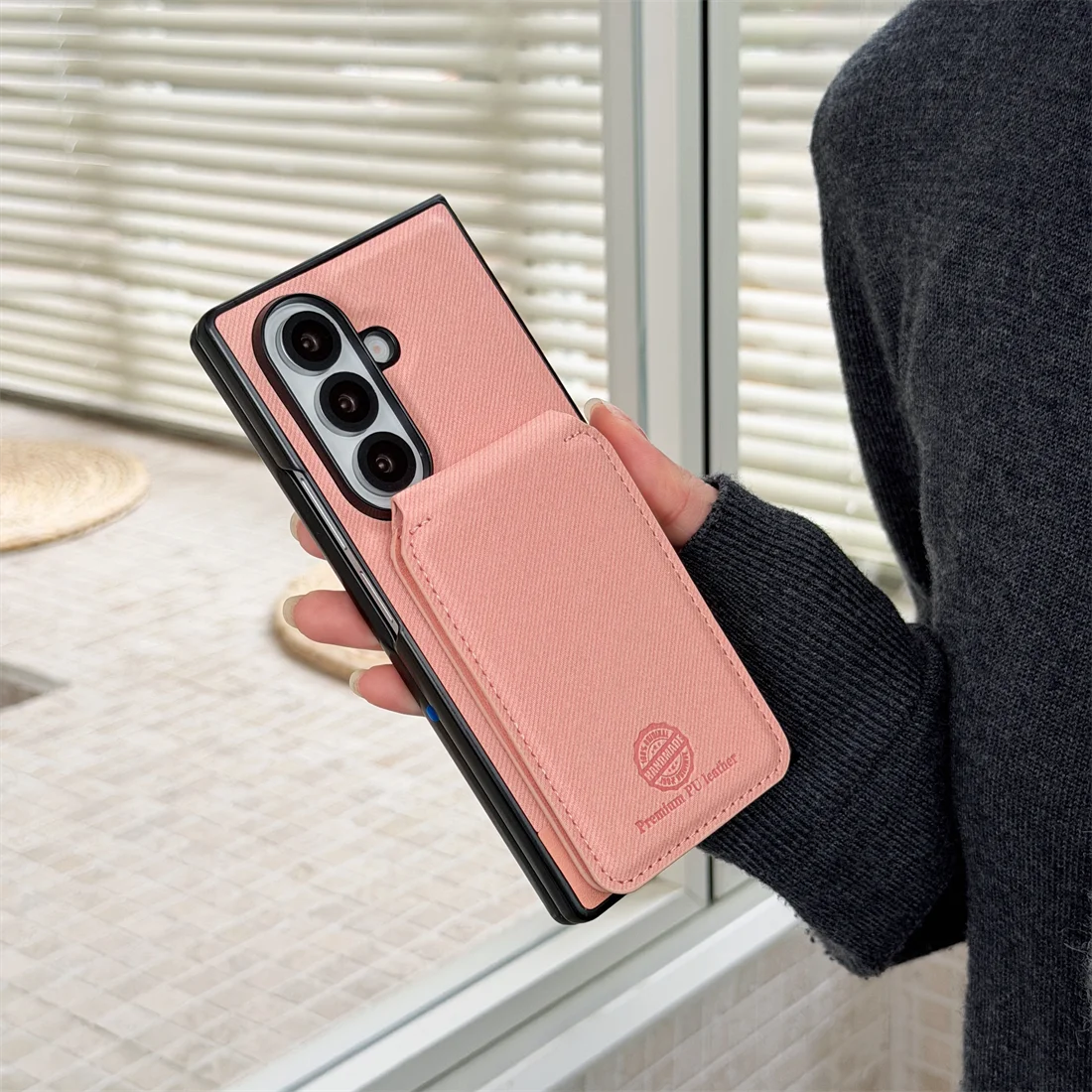 2 in 1 Magnetic Leather Wallet Cards Solt Phone Case for Samsung Galaxy Fold 7 6 5 4 3 Wireless Charging Holder Protective Cover