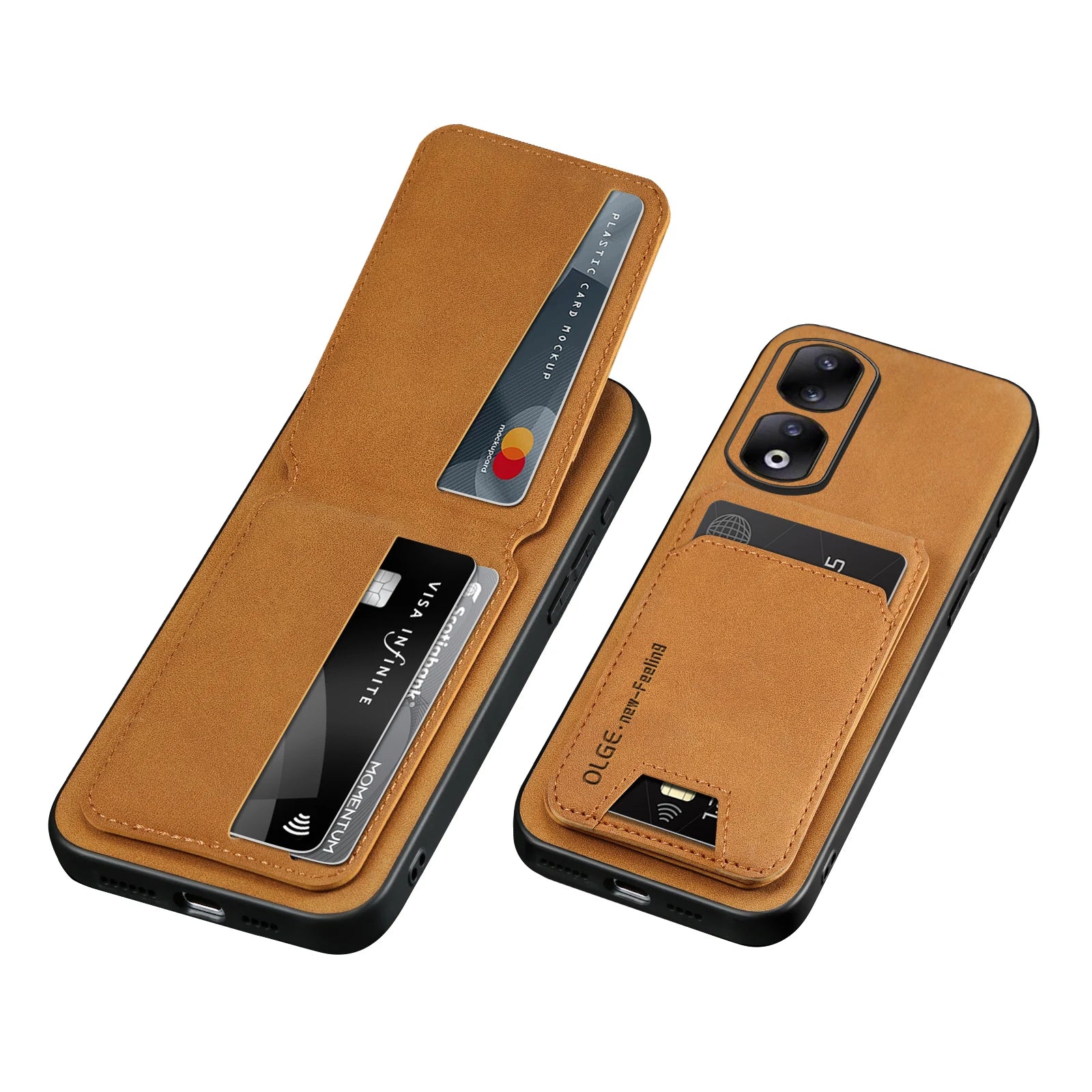 Phone Case For Honor 100 Pro 90 80 70 60 SE Solid Color Leather Wallet Card Slot Bracket