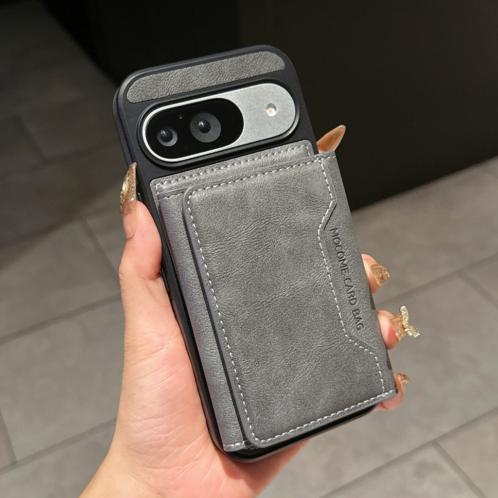 2 in 1 Magnetic Leather Wireless Charging Wallet Phone Case For Google Pixel 10 9 Pro XL 10 9 Pro 9A 8 for Magsafe Holder Cover