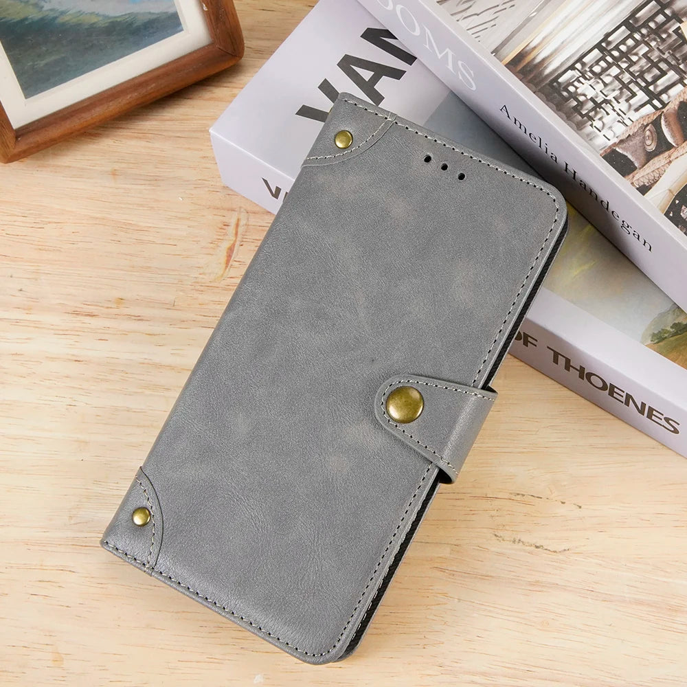 For Cubot KingKong Power 5 case Metal Buckle retro Leather Back Case Cover For Cubot KingKong Power 5 Phone Accessories