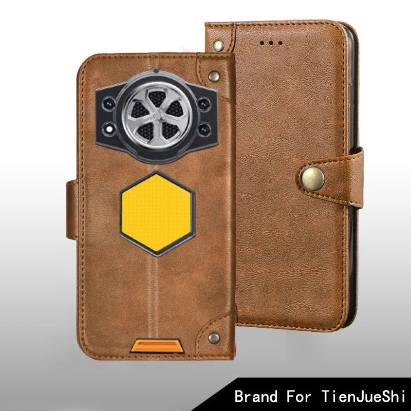 For Cubot KingKong Power 5 case Metal Buckle retro Leather Back Case Cover For Cubot KingKong Power 5 Phone Accessories