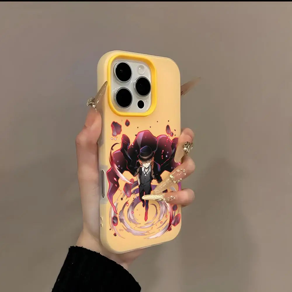 Bungo Stray Dogs Phone Case 2-in-1 Detachable for iPhone 17-12 Clear Case Multi-Color Card Holder Soft TPU Shockproof