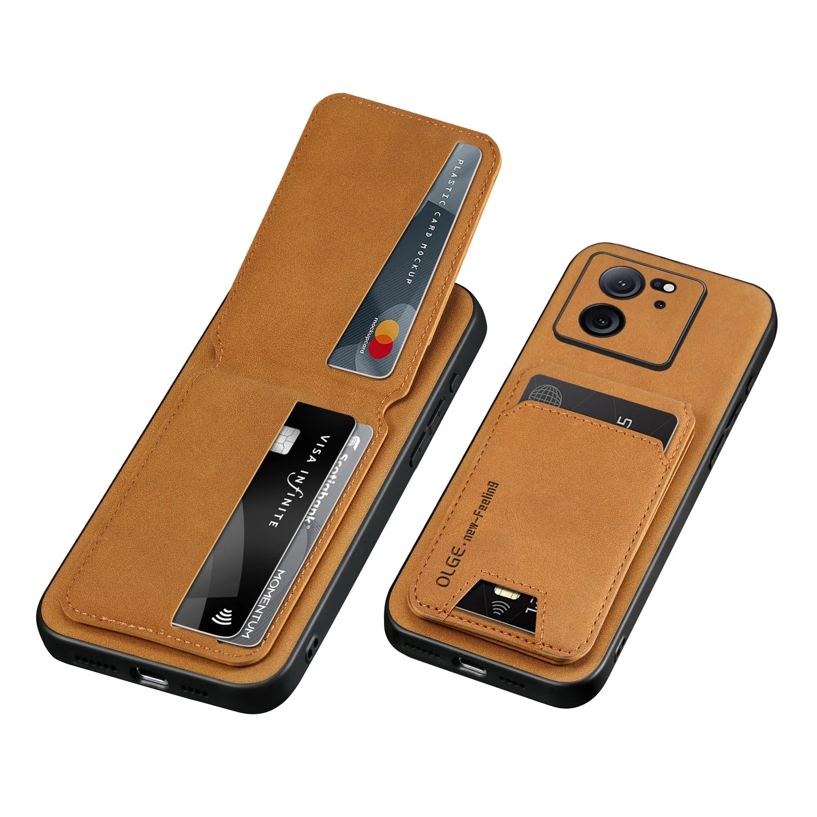 Phone Case For Xiaomi 13T 11T Pro Solid Color Leather Wallet Card Slot Bracket