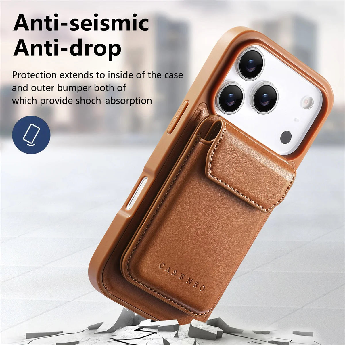 Detachable Magnetic 2 in 1 Leather Pocket Phone Case for IPhone 16E 17 16 15 Plus 14 13 Pro Max Wallet Card Slots Holder Cover