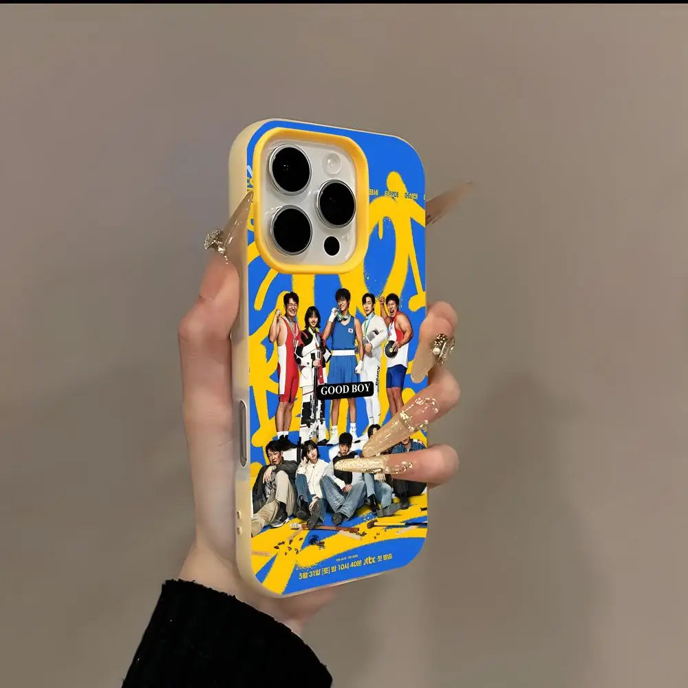 Korean dramas good boy Phone Case 2-in-1 Detachable for iPhone 17-13 Clear Case Multi-Color Card Holder Soft TPU Shockproof