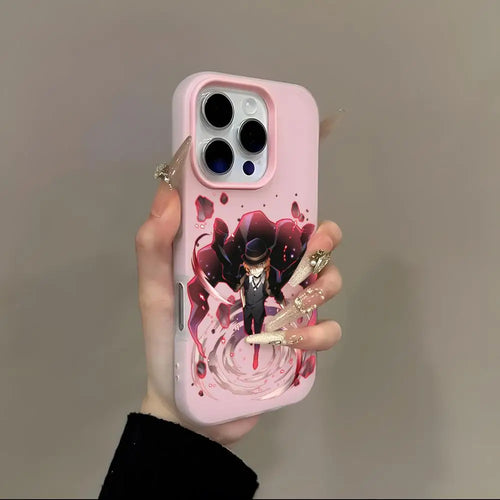 Bungo Stray Dogs Phone Case 2-in-1 Detachable for iPhone 17-13 Clear Case Multi-Color Card Holder Soft TPU Shockproof