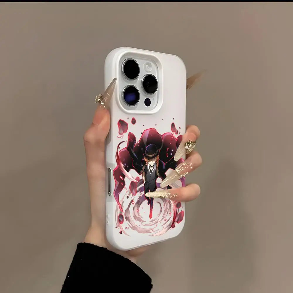 Bungo Stray Dogs Phone Case 2-in-1 Detachable for iPhone 17-12 Clear Case Multi-Color Card Holder Soft TPU Shockproof