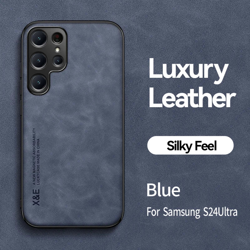 Shockproof Case for Samsung Galaxy S25 S24Ultra S23 S22 Plus S23FE S21FE Protective Cover Magnetic Car Holder Phone Coque Fundas