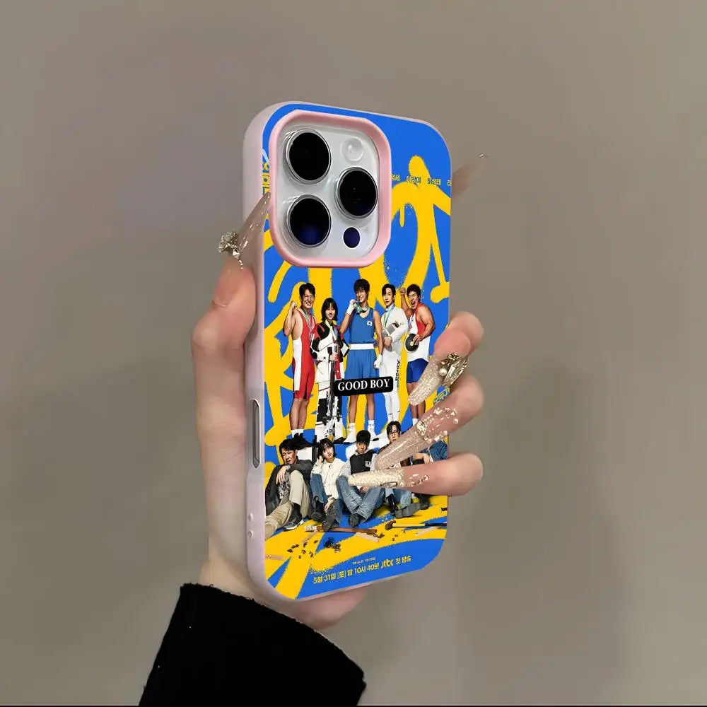 Korean dramas good boy Phone Case 2-in-1 Detachable for iPhone 17-13 Clear Case Multi-Color Card Holder Soft TPU Shockproof