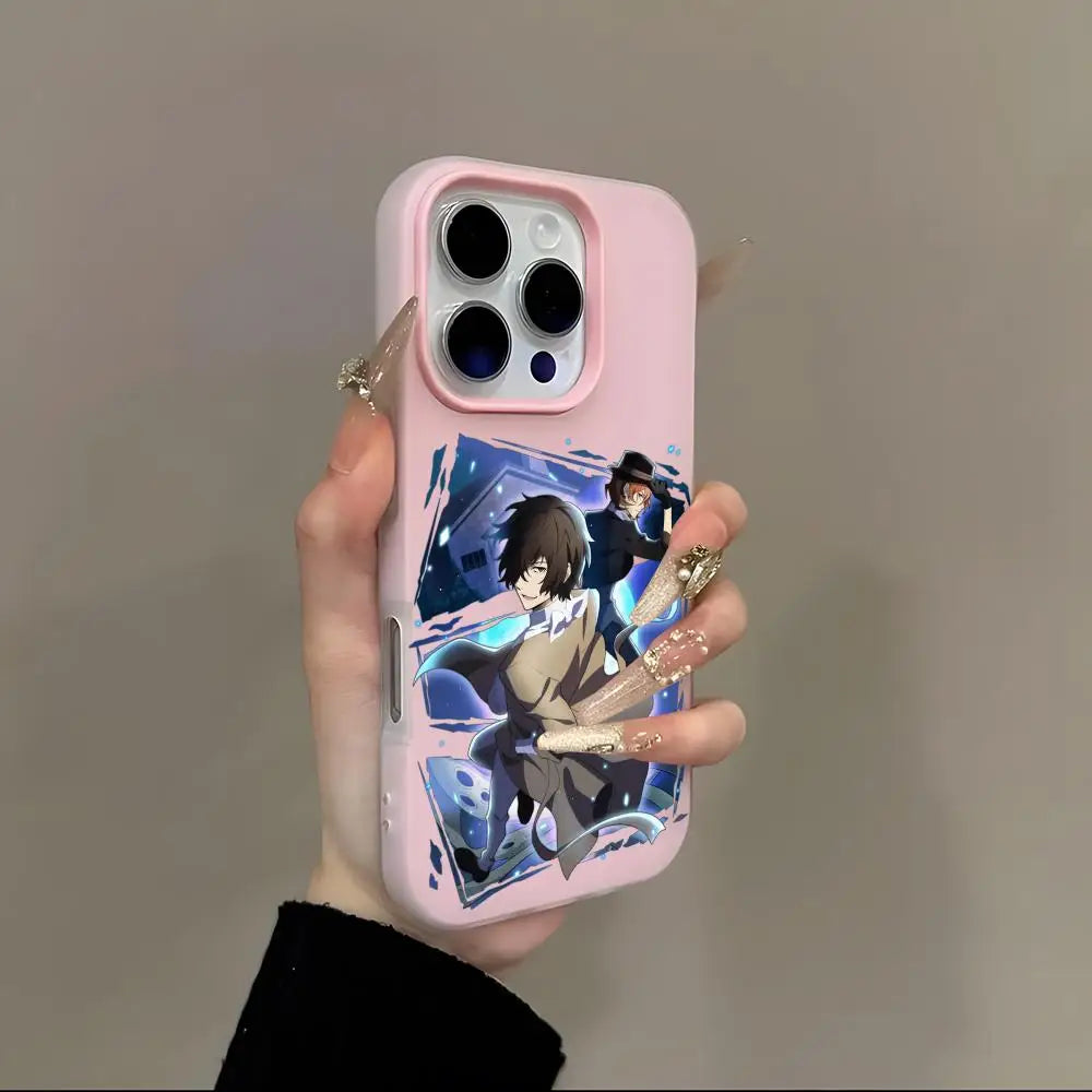 Bungo Stray Dogs Phone Case 2-in-1 Detachable for iPhone 17-12 Clear Case Multi-Color Card Holder Soft TPU Shockproof