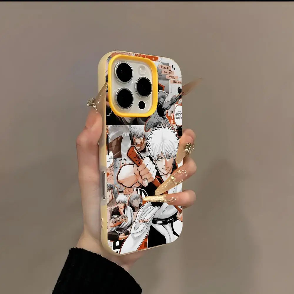 Anime gintoki gintama Phone Case 2-in-1 Detachable for iPhone 17-13 Clear Case Multi-Color Card Holder Soft TPU Shockproof