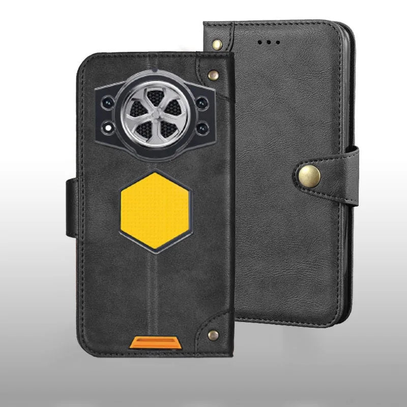 For Cubot KingKong Power 5 case Metal Buckle retro Leather Back Case Cover For Cubot KingKong Power 5 Phone Accessories