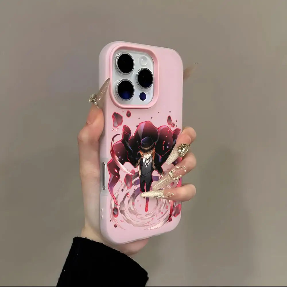 Bungo Stray Dogs Phone Case 2-in-1 Detachable for iPhone 17-12 Clear Case Multi-Color Card Holder Soft TPU Shockproof