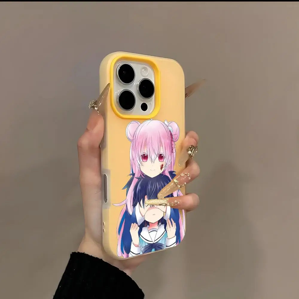 Happy Sugar Life anime Phone Case 2-in-1 Detachable for iPhone 17-13 Clear Case Multi-Color Card Holder Soft TPU Shockproof