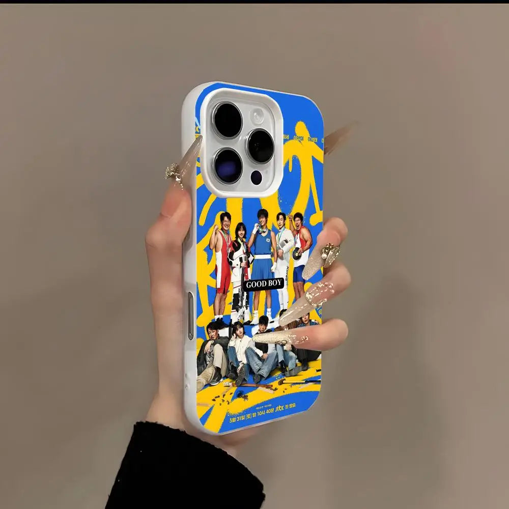 Korean dramas good boy Phone Case 2-in-1 Detachable for iPhone 17-13 Clear Case Multi-Color Card Holder Soft TPU Shockproof