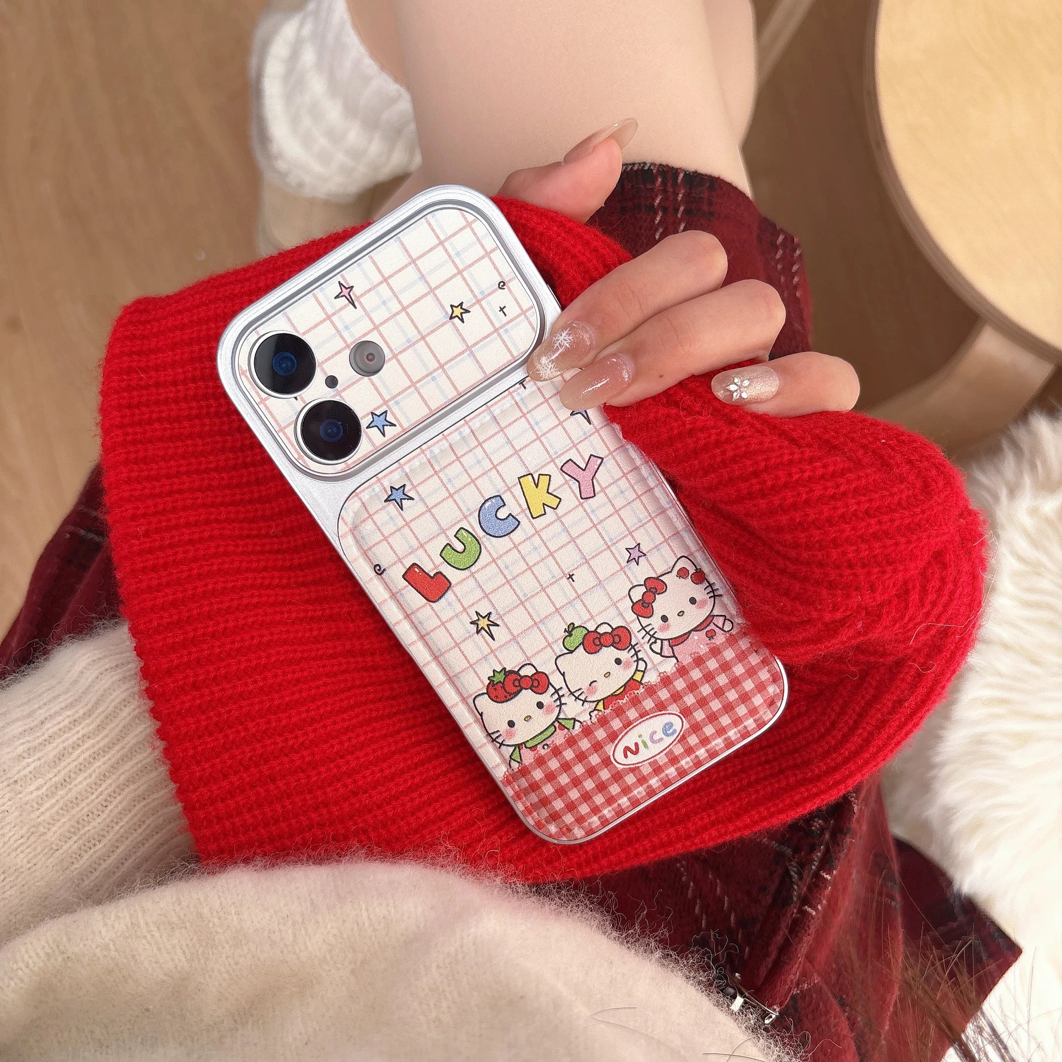 KT Cat Hot Sale Is Suitable For Apple Phone Case 17 Pro Max 16 Pro 15 14 Pro Max Shockproof Hard Leather Cover With Accessories